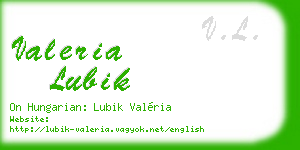 valeria lubik business card